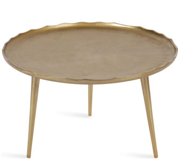 Photo 1 of Alessia Round Coffee Table, Gold 25x25x15 SMALL