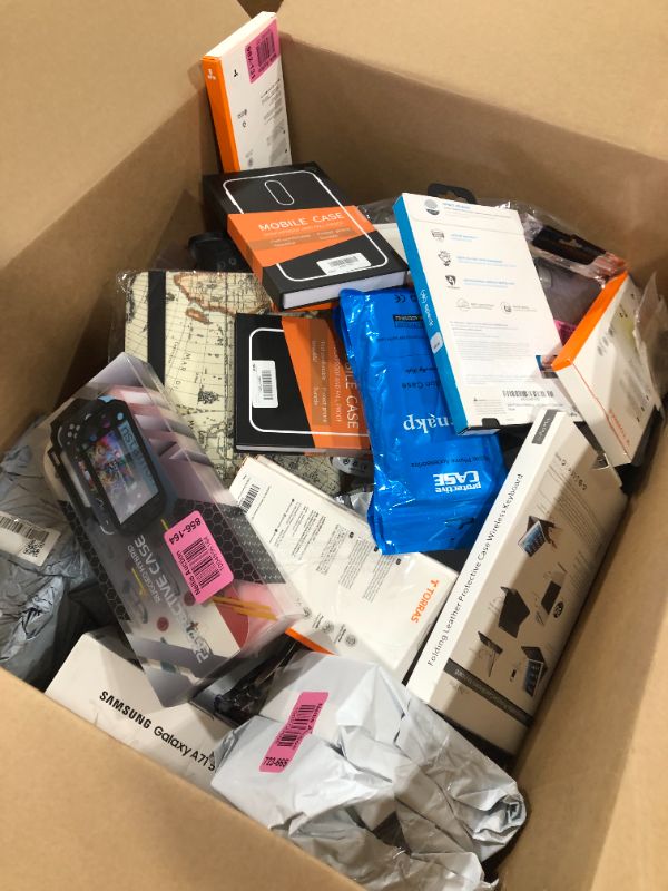 Photo 1 of Miscellaneous Box Lot of 50 Cellphone and Smart Device Related Accessories Items