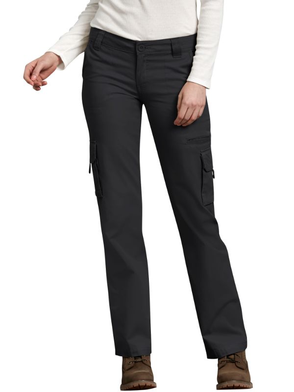 Photo 1 of Dickies Women's Relaxed Cargo Pants - Rinsed Black Size 4 (FP777)
