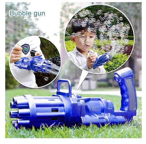 Photo 1 of 2PCS Gatling Automatic Bubble Machine, Electric Toy Gun Bubble Blower Bubble Guns, Bubble Maker, Summer Outdoor toy for kids Children’s Day Gift(Black+Gold)