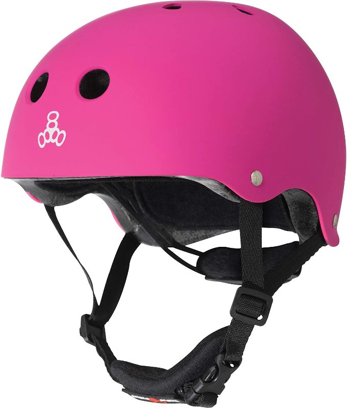 Photo 1 of Triple Eight LIL 8 Dual Certified Sweatsaver Kids Skateboard and Bike Helmet with Padded Chin Buckle