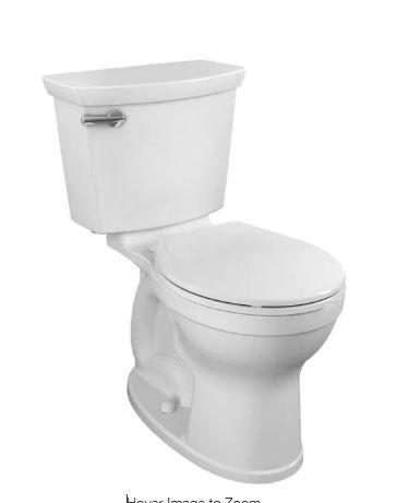 Photo 1 of Champion Tall Height 2-Piece High-Efficiency 1.28 GPF Single Flush Round Front Toilet in White Seat Included