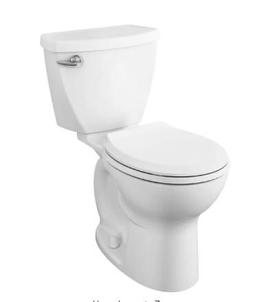 Photo 1 of Cadet 3 Right Height 2-piece 1.28 GPF Single Flush Round Toilet in White, Seat Included