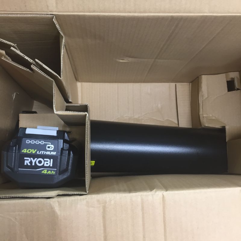 Photo 1 of 40V 110 MPH 525 CFM Cordless Battery Variable-Speed Jet Fan Leaf Blower with 4.0 Ah Battery and Charger