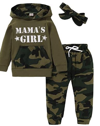 Photo 1 of 3Pcs Baby Girls Clothes Long Sleeve Hoodie Sweatshirt Cute Floral Pants with Headband Outfit Sets
size: 90
