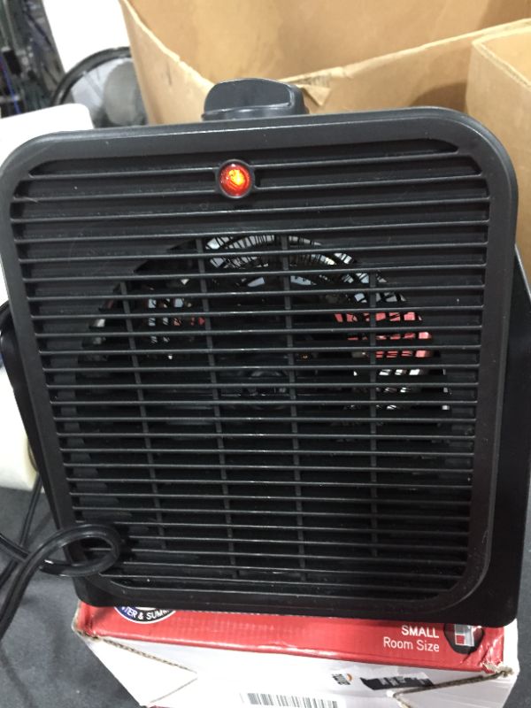 Photo 2 of 2 in1 Portable Space Heater - Quiet Combo Ceramic Electric Personal Fan, Fast Heating, Overheat & Tip-over Protection Air Circulating for Office Desk Bedroom Home Indoor Use
