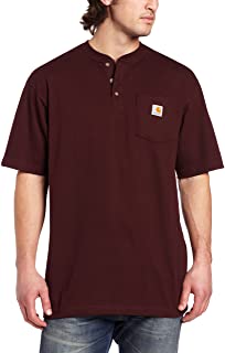 Photo 1 of Carhartt Men's Big and Tall Loose Fit Heavyweight Short-Sleeve Pocket Henley T-Shirt 2xl
