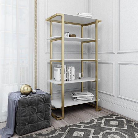 Photo 1 of CosmoLiving by Cosmopolitan Camila 5 Shelf Bookcase, Multiple Colors
