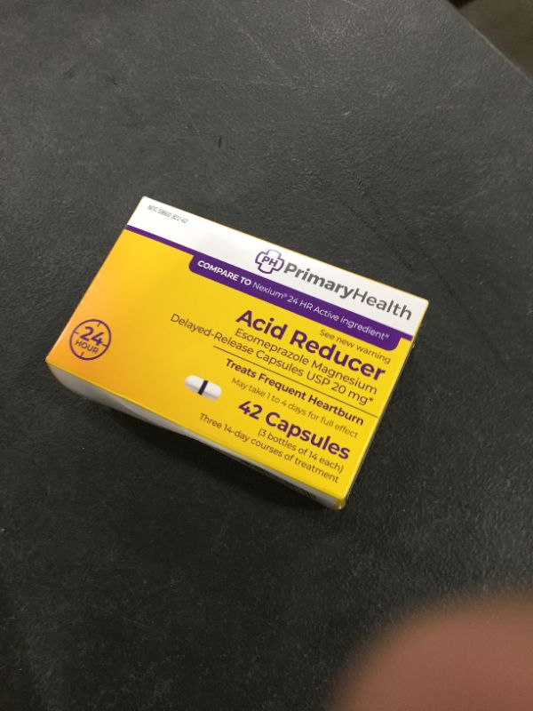 Photo 1 of Primary Health Acid Reducer Esomeprazole Magnesium 20mg Delayed-Release Capsules