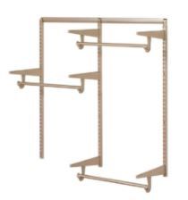 Photo 1 of Closet Culture by Knape & Vogt Culture 4 ft. Steel Closet Hardware Kit in Champagne Nickel Shelving

