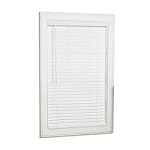 Photo 1 of  allen + roth Trim at Home 2-in Cordless White Faux Wood Room Darkening Plantation Blinds (Common: 30-in; Actual: 29.5-in x 64-in)