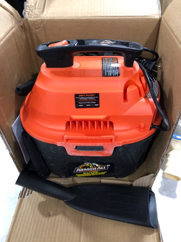 Photo 2 of 2.5 Gallon 2 Peak HP Wet/Dry Utility Shop Vacuum, Orange
