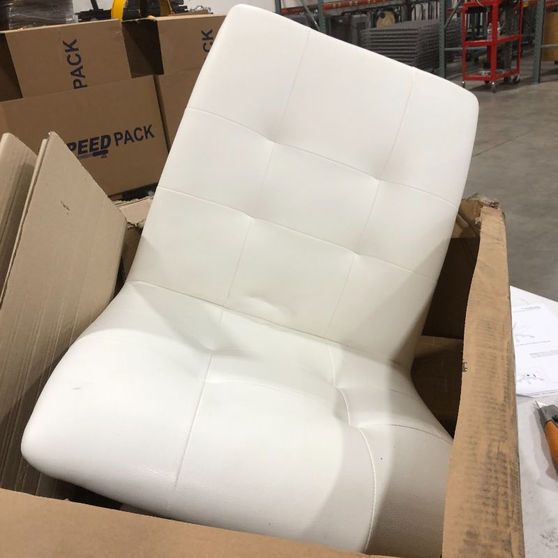 Photo 1 of Modway Prim Armless Mid Back Office Chair in White
