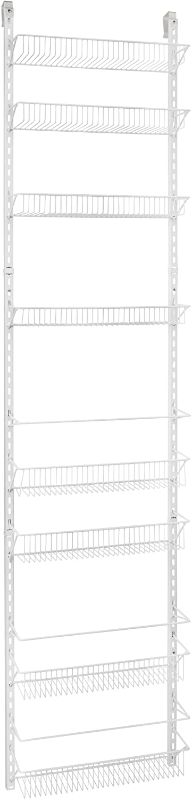 Photo 1 of ClosetMaid 1233 Adjustable 8-Tier Wall and Door Rack, 77-Inch Height X 18-Inch Wide,white
