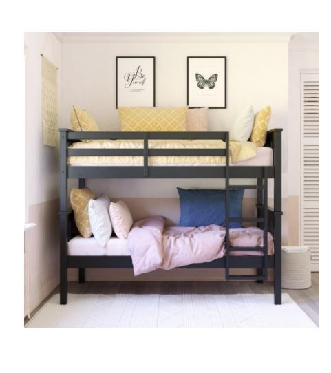 Photo 1 of Better Homes and Gardens Flynn Twin-over-Twin Bunk Bed, Black
