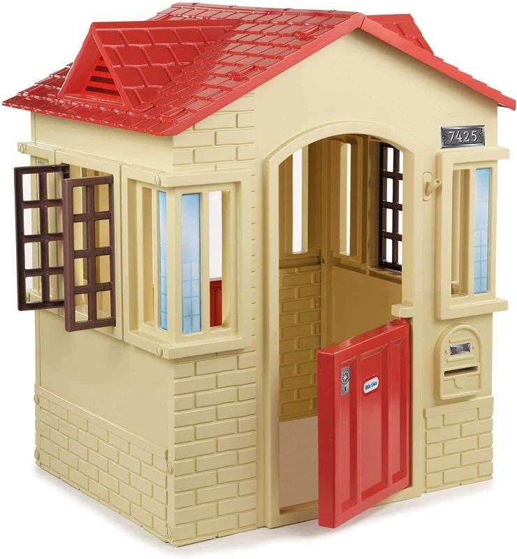 Photo 1 of Little Tikes Cape Cottage Playhouse with Working Doors, Windows, and Shutters - Tan
