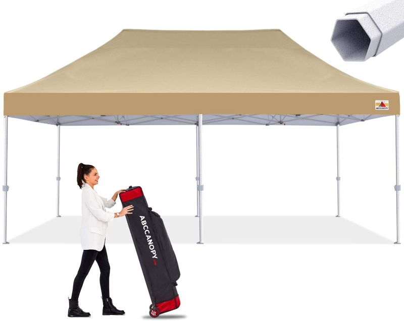 Photo 1 of ABCCANOPY Commercial Ez Pop Up Canopy Tent 10x20 Premium-Series, Beige
