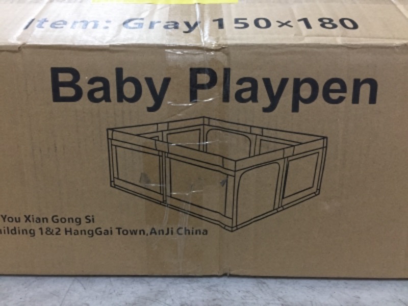 Photo 1 of Baby Playpen- 150x180- Gray