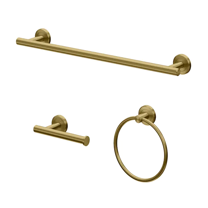 Photo 1 of allen + roth 3-Piece Latitude 2 Brushed Bronze Decorative Bathroom Hardware Set