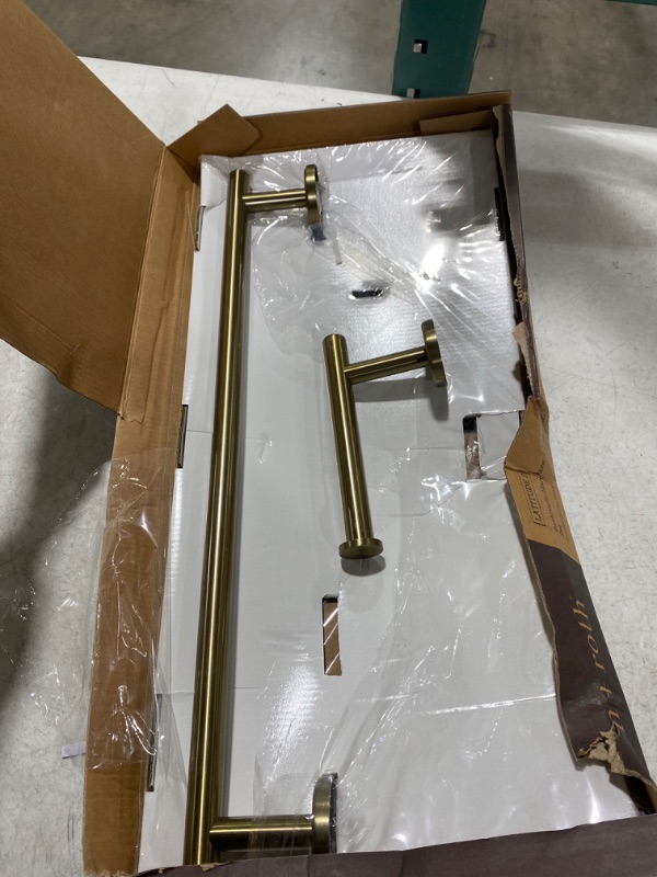 Photo 2 of allen + roth 3-Piece Latitude 2 Brushed Bronze Decorative Bathroom Hardware Set