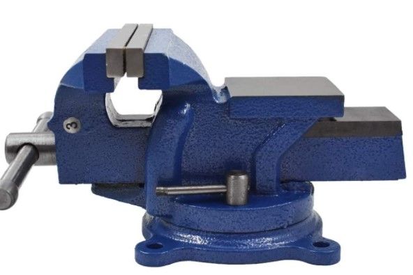 Photo 2 of 6" Bench Vise Table Top Clamp Press Locking Swivel Base Heavy-Duty for Crafting Painting Sculpting Modeling Electronics Soldering Woodworking and Fishing Tackle
