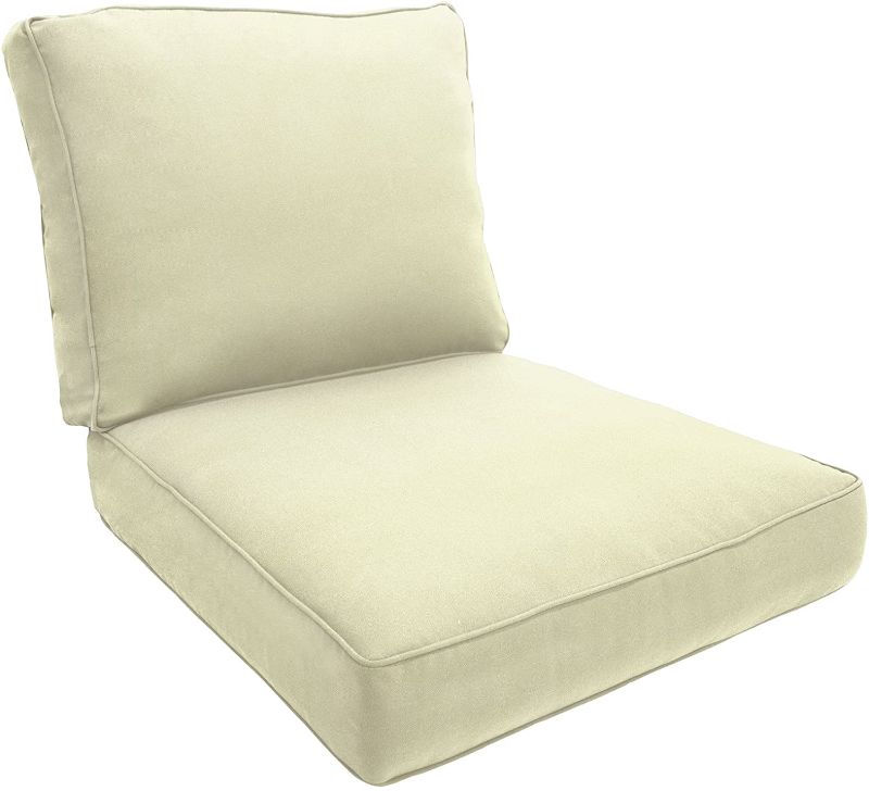 Photo 1 of 24L x 24W x 3"H Patio Cushion, Canvas Natural [SEAT ONLY]