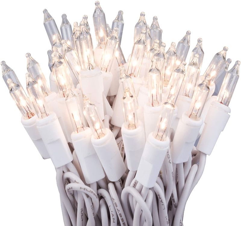 Photo 1 of 2-50 White Mini Lights Holiday Christmas Light10.2Ft Length Home Accents Holiday [PACK OF TWO]