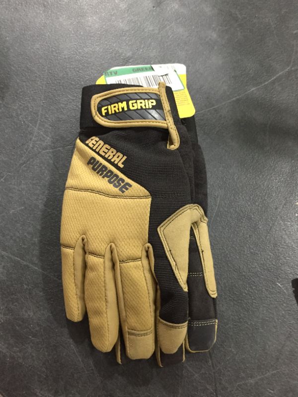 Photo 2 of FIRM GRIP Large Winter General Purpose Gloves with Thinsulate Liner, Black & Tan
