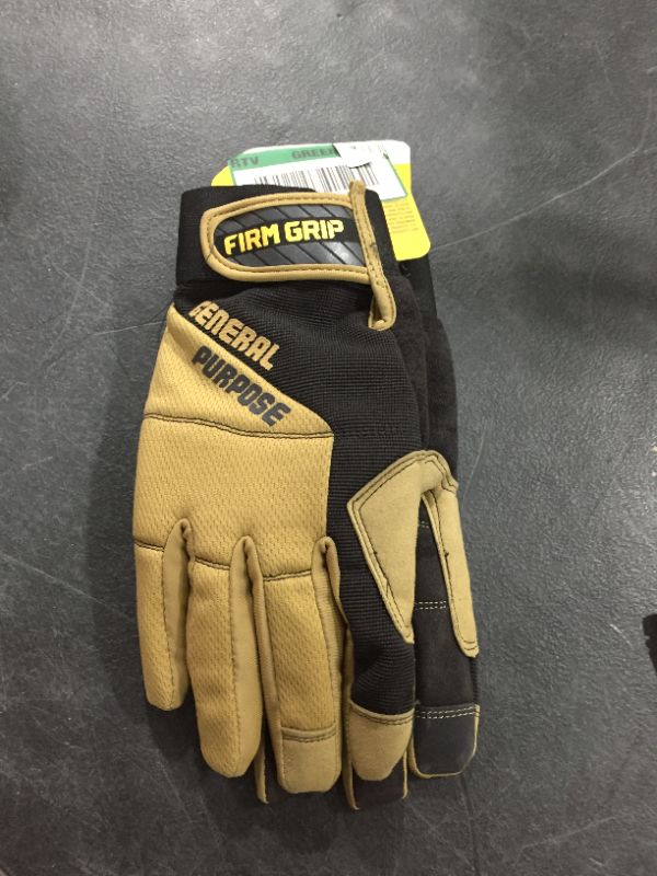 Photo 1 of FIRM GRIP Large Winter General Purpose Gloves with Thinsulate Liner, Black & Tan
