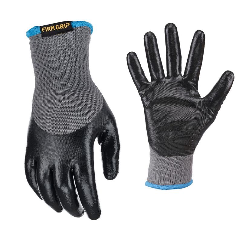 Photo 1 of FIRM GRIP Large Winter Nitrile Grip Gloves with Insulated Shell (3-Pair), Black
