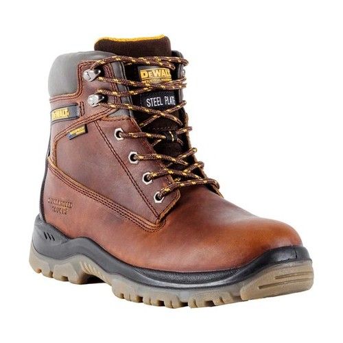 Photo 1 of DEWALT Men's Titanium Waterproof Work Boots - Steel Toe - Brown Size 10.5(W)
