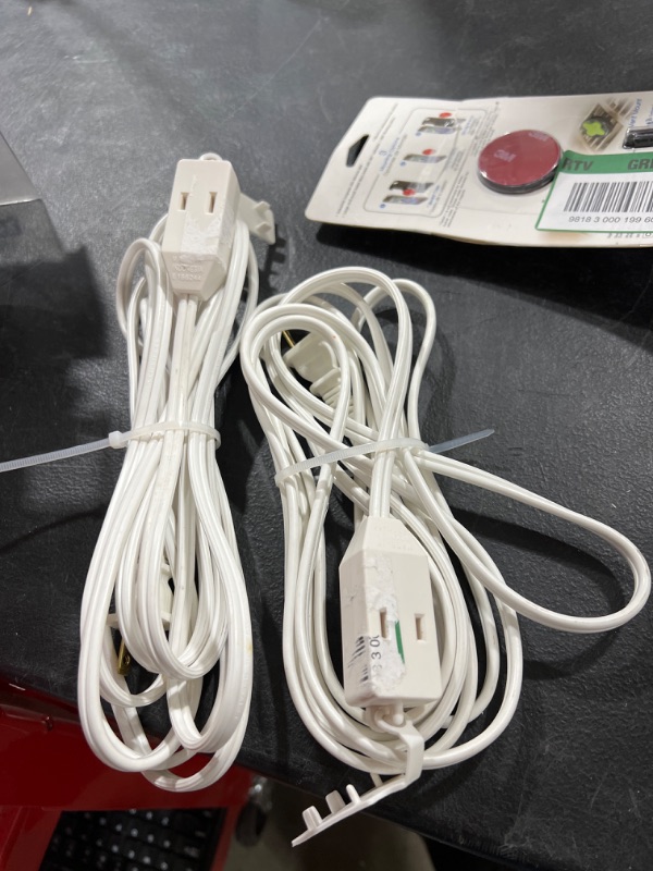 Photo 1 of 2PK | 16 AWG 2 Prong Indoor Extension Cord (3 Outlet Extension Cord)