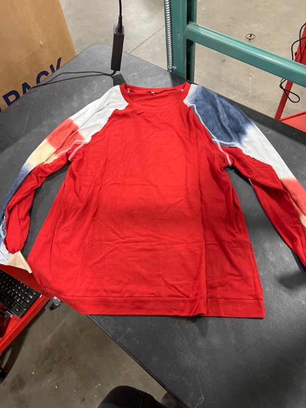 Photo 1 of Women's Red Long Sleeve Shirt, Large