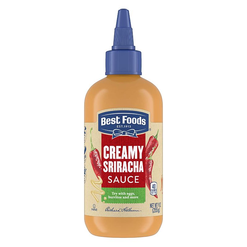 Photo 1 of Best Foods Spread and Dressing For Burgers, Salads, Sandwiches and more Creamy Sriracha Squeeze Bottle 9 Fl Oz
LOT OF 2 CASES. BEST BY FEB 2022.