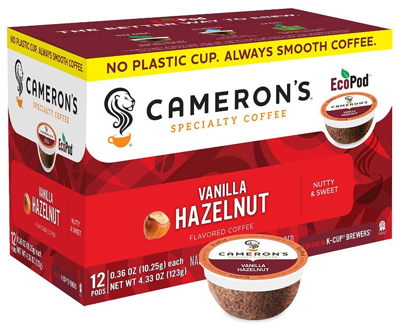 Photo 1 of Cameron's Coffee Single Serve Pods, Flavored, Vanilla Hazelnut, 12 Count. LOT OF 2 BOXES. BEST BY FEB 2022.
