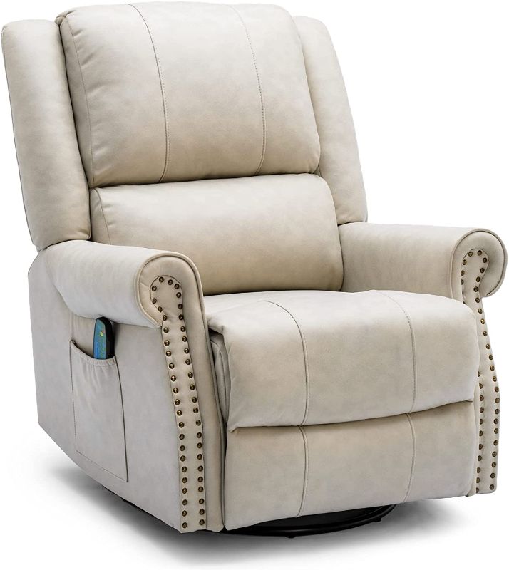 Photo 1 of box 2/2 Vicluke Microfiber Technology Cloth Massage Recliner Chair 360°Swivel Heated 