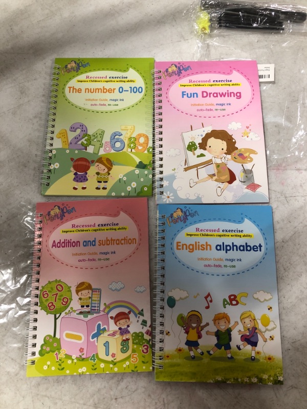Photo 1 of CHILDREN'S MAGIC PRACTICE COPY BOOKS FOR LEARNING. 4 PACK.