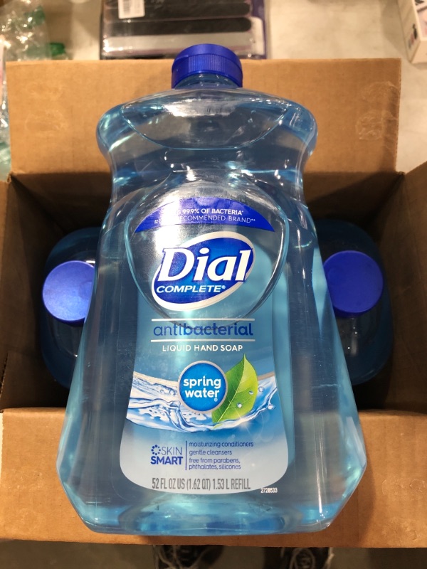 Photo 2 of Dial Antibacterial Liquid Hand Soap Refill, Spring Water, 52 Fluid Ounces (Pack of 3)
