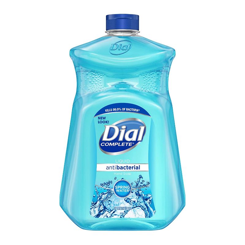 Photo 1 of Dial Antibacterial Liquid Hand Soap Refill, Spring Water, 52 Fluid Ounces (Pack of 3)
