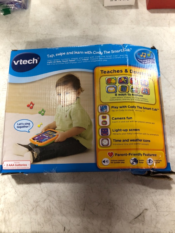 Photo 3 of VTech Light-Up Baby Touch Tablet Amazon Exclusive, Blue
