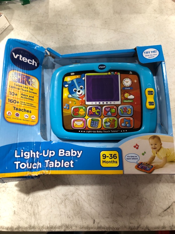 Photo 2 of VTech Light-Up Baby Touch Tablet Amazon Exclusive, Blue
