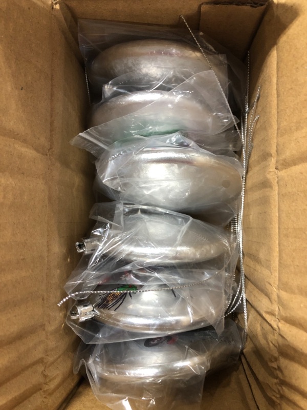 Photo 1 of CHRISTMA ORNAMENTS, BOX OF 6 DISCS. PLASTIC.
