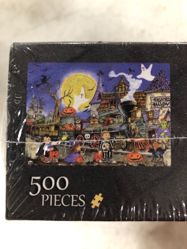 Photo 3 of 500 PIECE HALLOWEEN JIGSAW PUZZLE. 