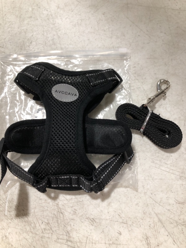 Photo 1 of ADJUSTABLE CAT HARNESS AND LEASH, BLACK, SIZE XS.