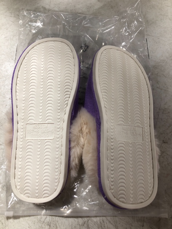 Photo 2 of WOMEN'S SLIPPERS, PURPLE, SIZE 7-8 US.