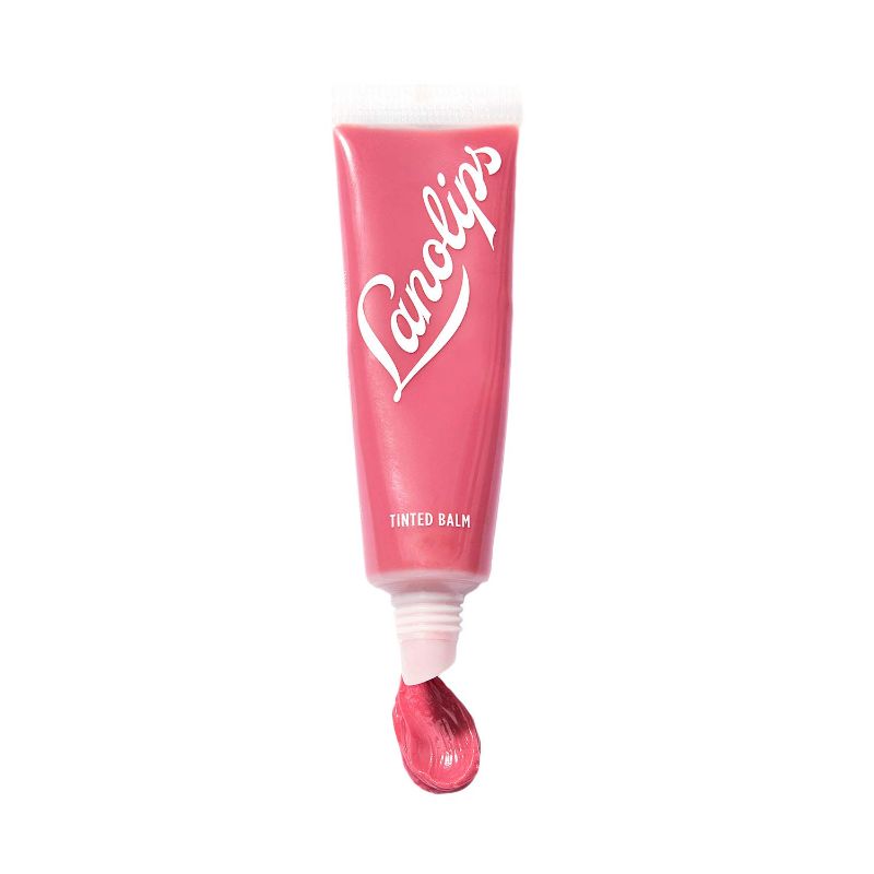 Photo 1 of Lanolips Tinted Balm Rhubarb - Natural Lanolin-Based Balm with Color + Gloss for Shiny, Hydrated Lips (12.5g / 0.44oz)
