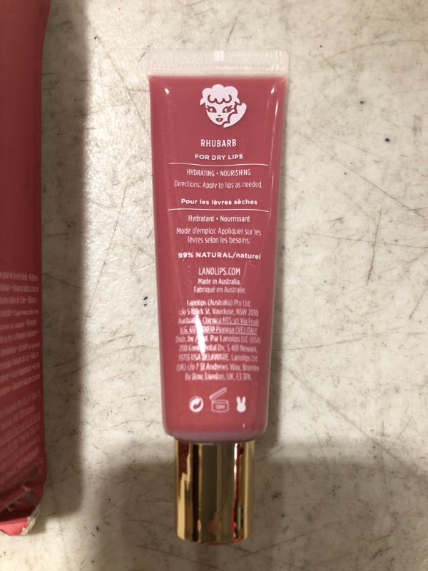 Photo 4 of Lanolips Tinted Balm Rhubarb - Natural Lanolin-Based Balm with Color + Gloss for Shiny, Hydrated Lips (12.5g / 0.44oz)
