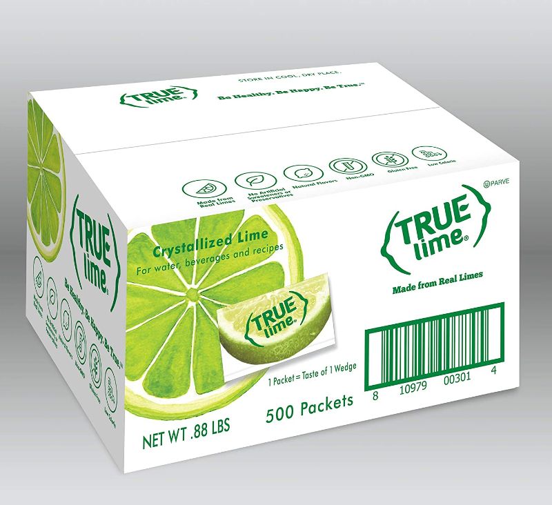 Photo 1 of TRUE LIME Water Enhancer, Bulk Pack (500 Packets) | Zero Calorie Unsweetened Water Flavoring | For Water, Bottled Water & Recipes | Water Flavor Packets Made with Real Limes
