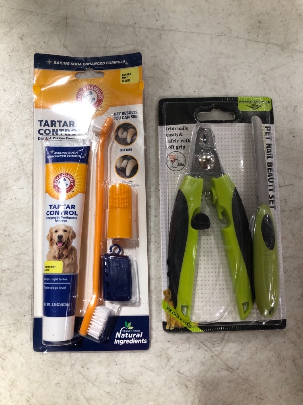 Photo 1 of HOME PET CARE ITEMS, TOOTHBRUSH, NAIL KIT.