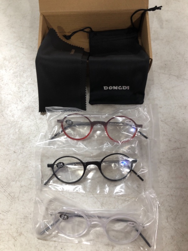 Photo 1 of READING GLASSES +1.00, BOX OF THREE PAIR. 